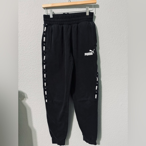 Puma Black Big Boy Athletic Joggers Pants Size S - Picture 9 of 16